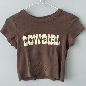Brandy Melville Cowgirl Baby Tee